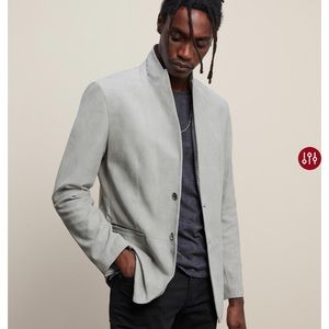 JOHN VARVATOS - GOAT SKIN PEAK LAPEL JACKET 48